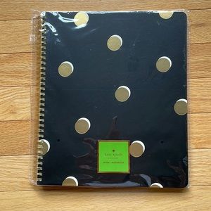 Kate Spade Black and Gold Spiral Notebook